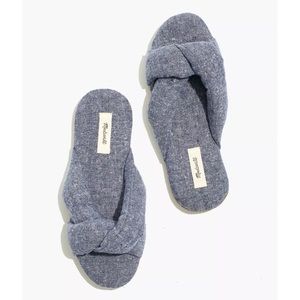 Chambray Crisscross Scuff Slippers Women’s Size 9 NWOT
